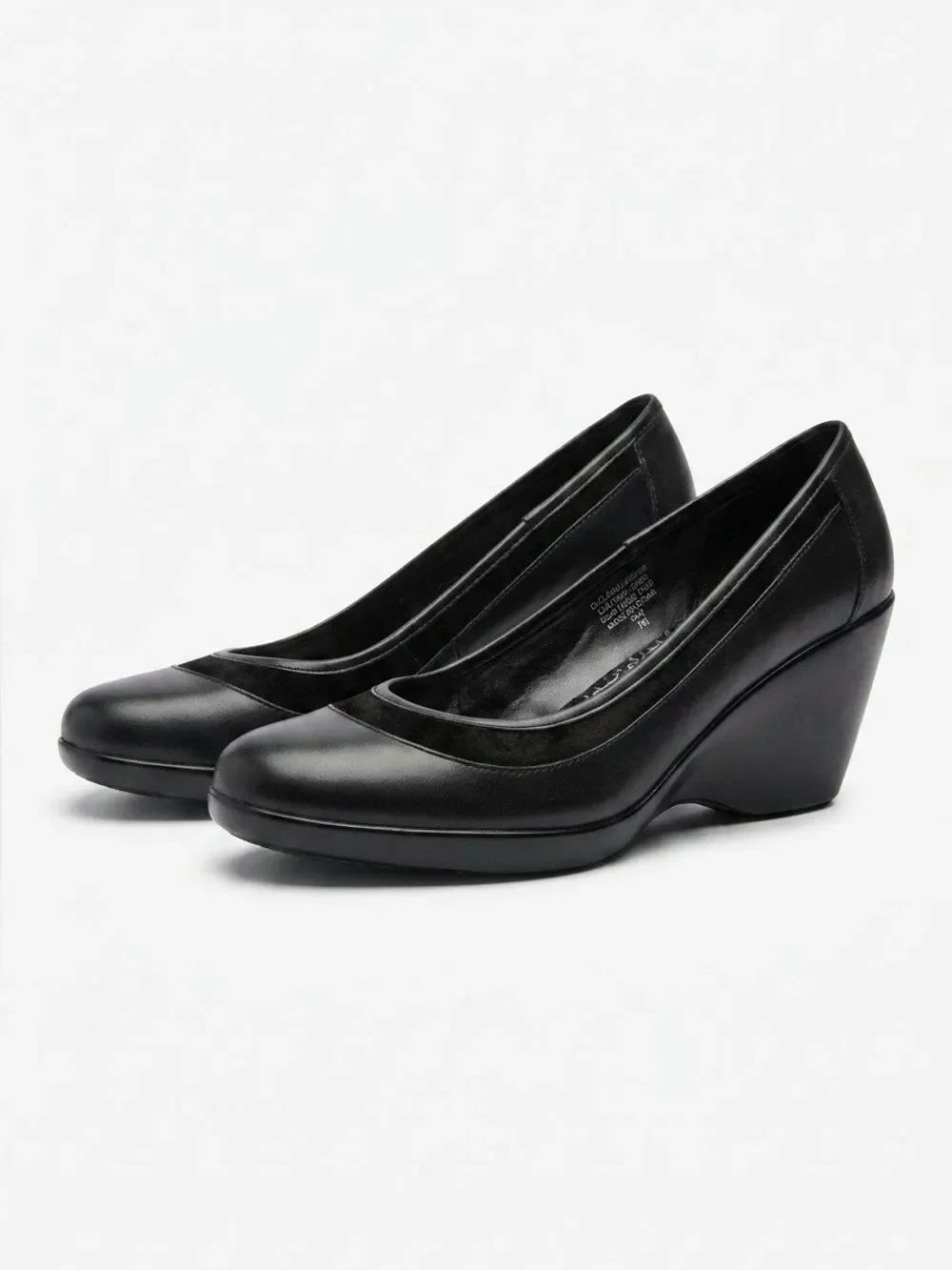 Black Nine West Slip on Wedge Heel 2.5”Heel 7M